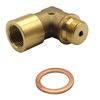 YUCHENSHLP Angled Lambda O2 Oxygen Sensor Extender Spacer for decat hydrogen M18x1.5 brass