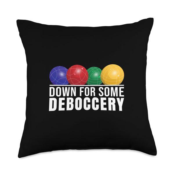 Down for Some Deboccery Bocce Ball Italian Lawn Game Throw Pillow