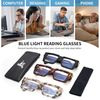 JM 3 Pack Oversized Square Reading Glasses for women men, Blue Light Blocking Computer Readers +4.0