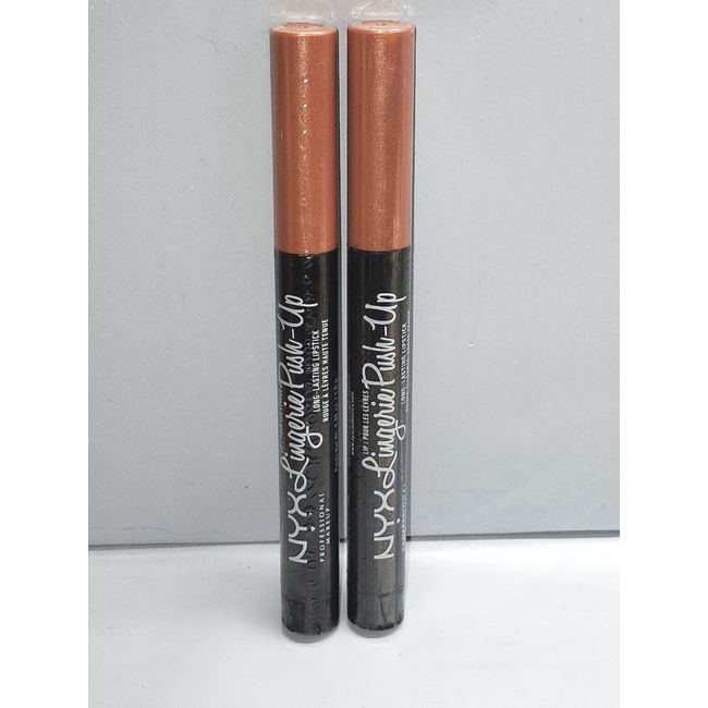 NYX Lingerie Push-Up Lasting Lipstick Liplipls19 Dusk To Dawn .05oz Ea 2pcs