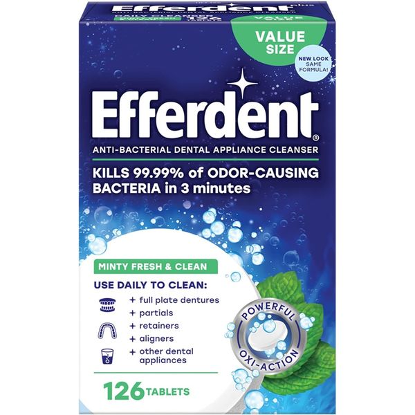 Efferdent Minty Fresh Clean Retainer And Denture Cleaner Tablets 126 Count