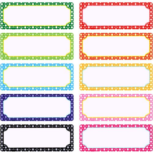50 Pieces Magnetic Name Tags Dry Erase Labels White Board Nameplates Sticker for School Office Home, 3 x 1.2 Inch, 10 Colors (Cute)