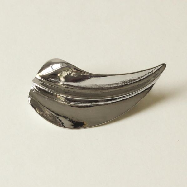 Leaf Metal Barrette Hair Clip | Silver