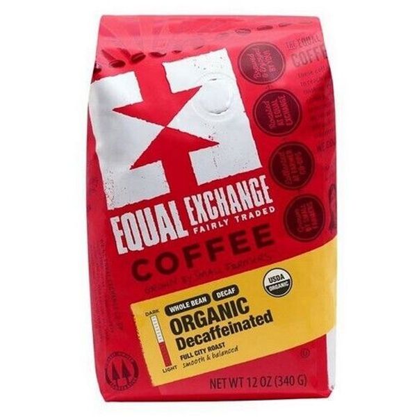 Organic Decaffeinated Whole Bean Coffee  12 Oz By Equal Exchange