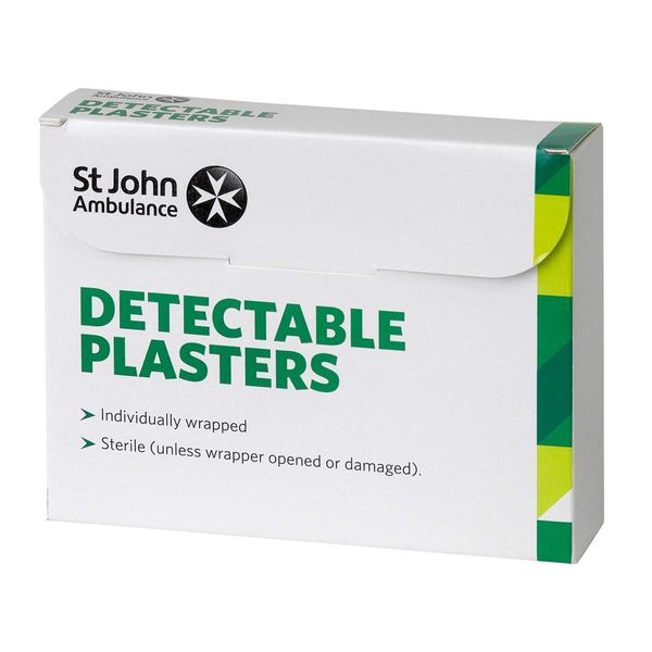 St John Ambulance Assorted Blue Detectable Plasters - Pack of 100