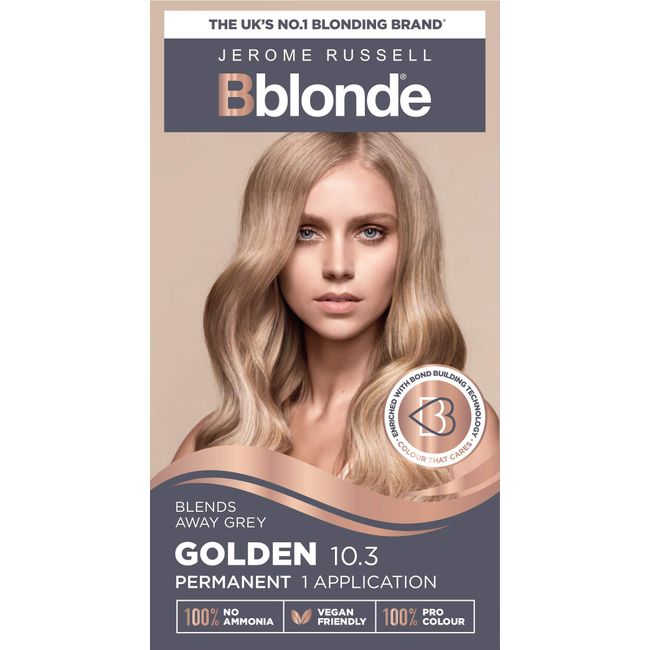 Jerome Russell, Bblonde Permanent Hair Colour 10.3, Golden