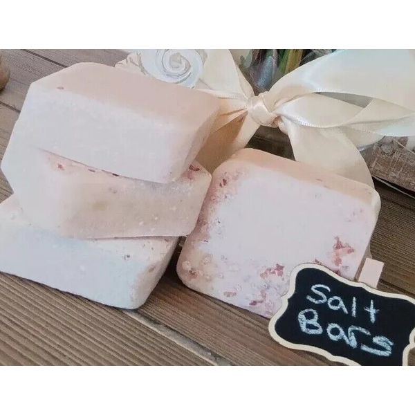 Organic Handmade Soap Exfoliating Himalayan Salt Bar No Scent  natural