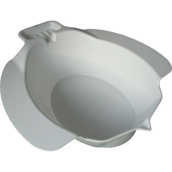 Pflegehome24® Bidet, weiß - Toiletteneinsatz Sitzbad aus Kunststoff und mit Seifenablage