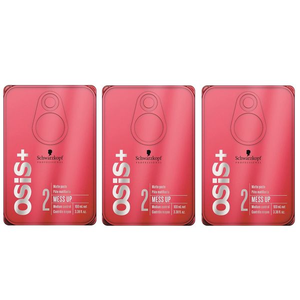 3 x Schwarzkopf Osis Mess Up Strukturpaste 100 ml. …