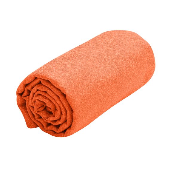 Sea to Summit - Airlite Microfibre Towel M - In Between Hand & Bath Towel - Ultra Absorbent & Quick Dry - Ultra-Lightweight - Tiny Pack - For Travel & Backpacking - 50 x 100cm - Outback Orange - 47g