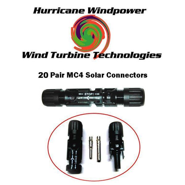 20 SETS 6MM MULTI-CONTACT MC4 BRAND PV CABLE CONNECTOR FOR SOLAR PANEL 