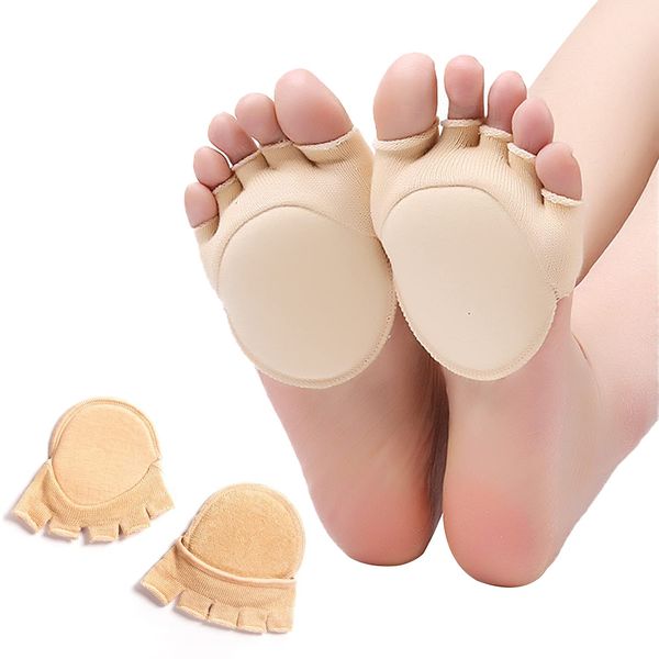 RICISUNG Foot Protection Pad, Foot Protection Supporter, 5 Toe Socks, Toe Socks, Bottom Blisters, Sweat Absorption, Shock Absorption, Unisex