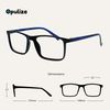 OPULIZE Ink Reading Glasses 2 Pack Large Rectangular Frame Black Blue Arm Spring Hinges Scratch Resistant Mens Womens RR4-1 +2.00