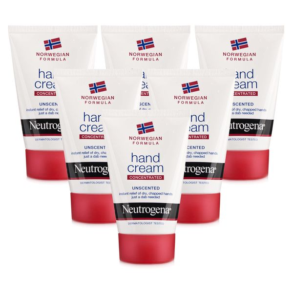 6 x Neutrogena Norwegian Formula Concentrated Hand Cream 50ml - Unscented