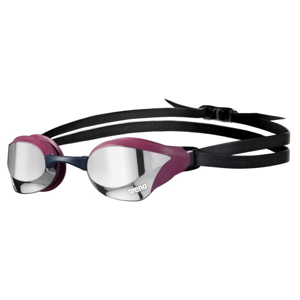 ARENA Cobra Ultra Swipe MR Swim Goggles for Men and Women, Silver/Red Wine