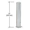 CRL D990A12CR Satin Anodized 12" Corner Design Series Partition Post