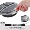 12Pk Meal Prep Container Microwave Safe 3 Compartment W/ Lids Round Bento 33 oz