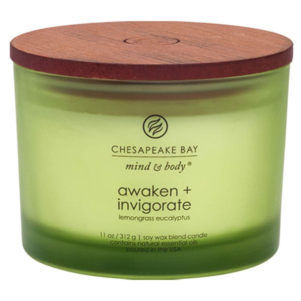 Chesapeake Bay Candle Scented Candle, Awaken + Invigorate (Lemongrass Eucalyptus), Coffee Table