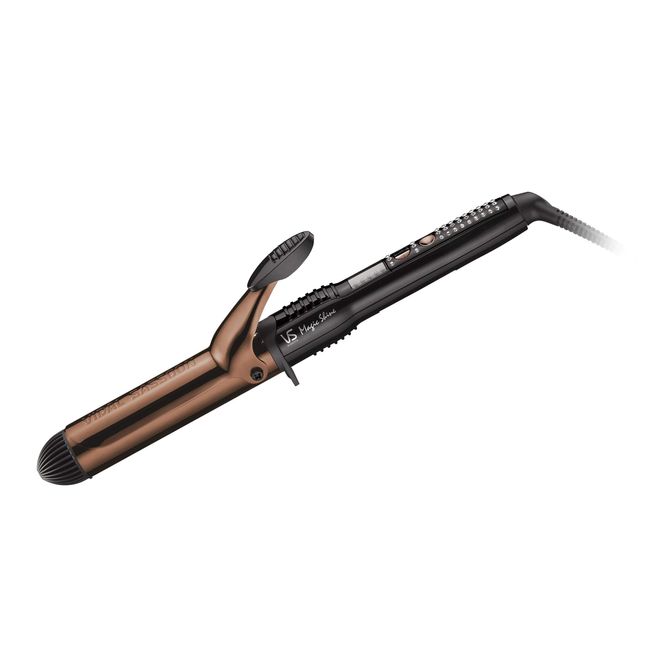 Vidal Sasoon VSI-3232/KJ Curling Iron, 1.3 inches (32 mm), Magic Shine, For Overseas Use, 5 Levels of Temperature Adjustment, Pipe Cover, Black