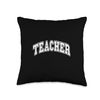 Teacher Notebook Paper Lined Sport Letters Back To School Throw Pillow