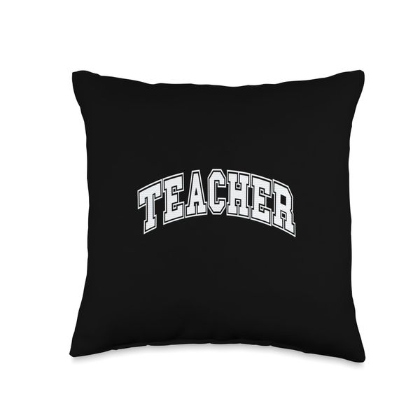 Teacher Notebook Paper Lined Sport Letters Back To School Throw Pillow