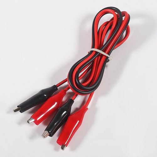 10 Groups Alligator Clips Electrical Insulated Test Leads 1M/39.37inch Double-Ended Jumper Wire for Electrical Testing(Red Black)