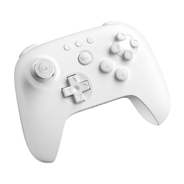 8Bitdo 64 Bluetooth Controller for Analogue 3D, Switch, Switch 2, Windows, and Android (White)