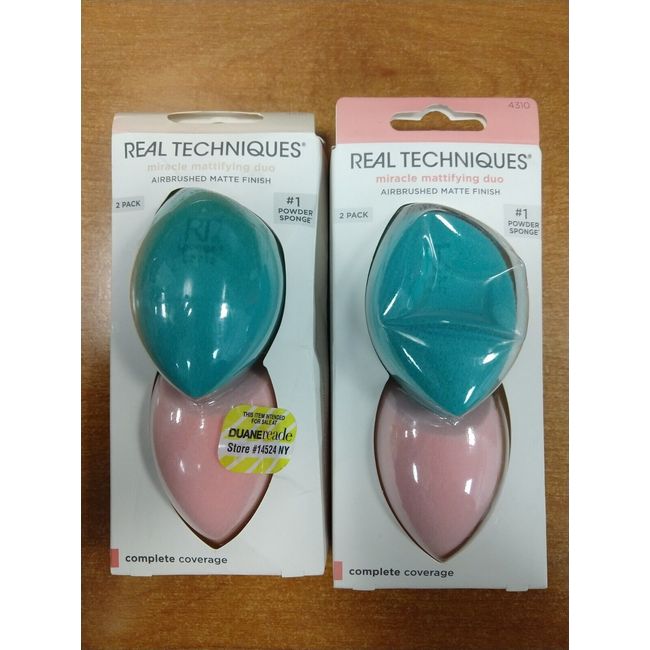 2 Pack: Real Techniques Miracle Mattifying Duo Makeup Blender SHELFWEAR -  W5B