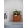 Waxed Canvas Handmade Hanging Planter 6" Dijon Yellow
