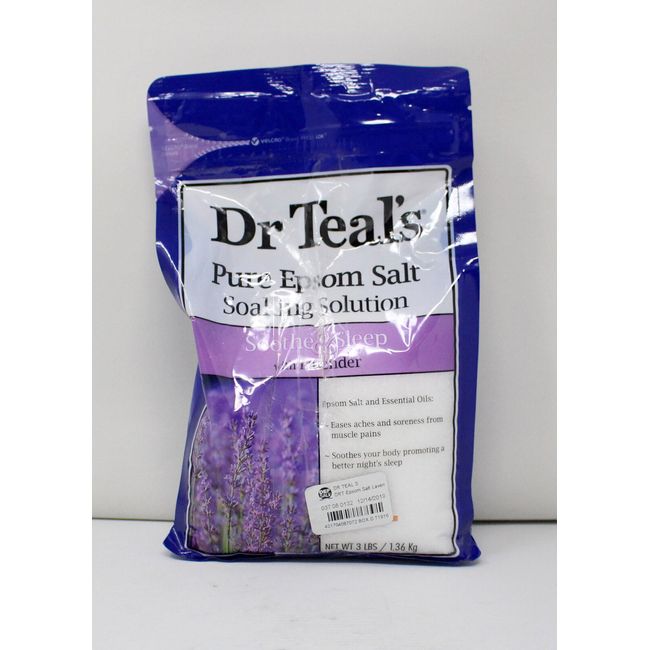 Dr Teals Pure Epsom Salt Soaking Solution Sooth & Sleep with Lavender 3 Pounds