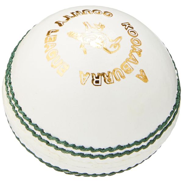 Kookaburra County League Cricket Ball 5.5oz, White, Mens