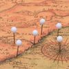 Outus 1/ 8 Inch Round Head Map Tacks Push Pins, 300 Pieces, White
