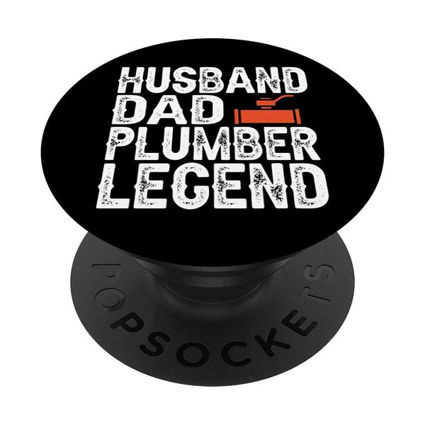 Funny Husband Dad Plumber Legend Pipe Wrenches PopSockets Swappable PopGrip