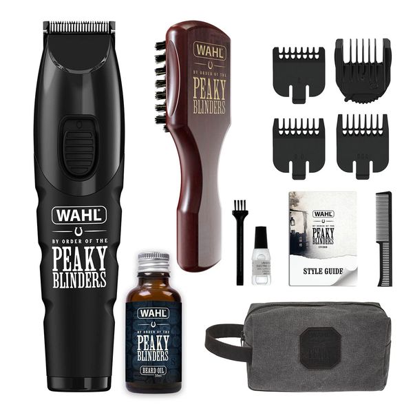 Wahl Father's Day Gift, Gifts for Dad, Wahl and Peaky Blinders Rechargeable Beard Trimmer Gift Set, Beard Trimmer, Men’s Stubble Trimmers, Facial Hair Trimming, Beard Oil, Men’s Grooming Set