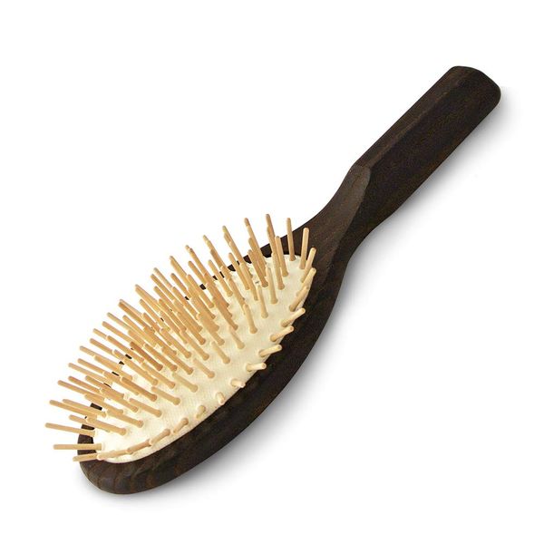 Redecker Redecker Wood Pin Brush (Thermo Wood Straight Pin Oval Large)