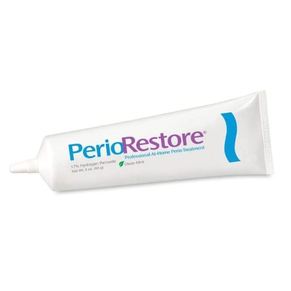 Perio Restore® Gel 3 Ounce Tube (Without Boil and Bite Trays); Hydrogen Peroxide Periodontal Treatment| Oral Cleansing Gel. Mint Flavor| Promotes Teeth Whitening | Treatment for Oral Health
