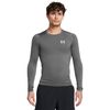 UA HG Armour Comp LS - Castlerock / / White - LG