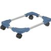 Hmseng Pc Tower Stand, Adjustable Computer Mobile CPU Stand with 4 Rolling Caster Wheels, Fits Most PC Under Desk-Blue