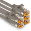 1aTTack.de - 5 X 1.5m Cat7 Ethernet cable 10 Gb/s Lan Network Switch Grey