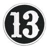Circle 13 Embroidered Hook Fastener Patch (3.0 Inch)