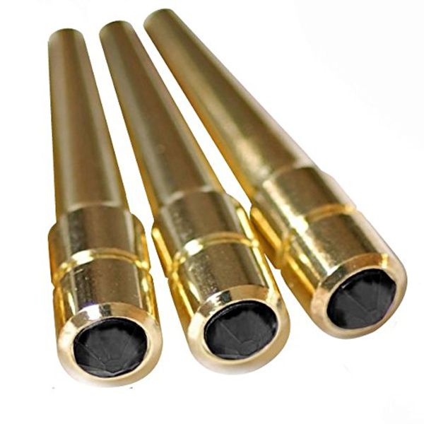 Pack of 3 Austrian Crystal/Rhinestone cribbage pegs 25mm solid Brass (Black)