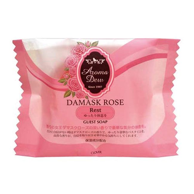 Clover Corporation AromaDuu Glycerin Guest Soap, Damask Rose, 1.2 oz (35 g) x 3 Piece Set