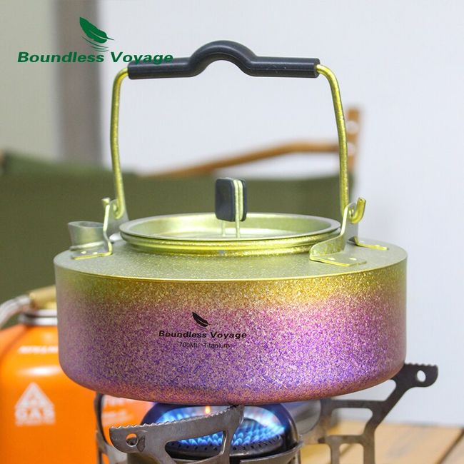Camping Kettle Outdoor Camping Portable Hanging Kettle Tourist Kettle 1.2L  Pot Teapot Picnic Pot Cooker Camping Supplies