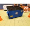 Custom Made BFI Miniature 2-yard Dumpster at 1:14 Scale for RC Construction