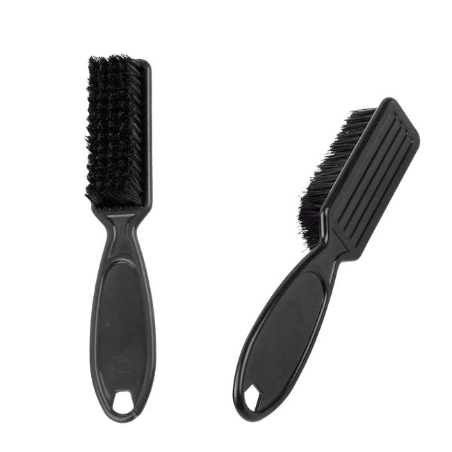 BEATURE 6 Pieces Barber Blade Cleaning Brush, Clipper Cleaning Brush  Trimmer Cleaning Brush, Hair Styling Nylon Brush for Men (Black)