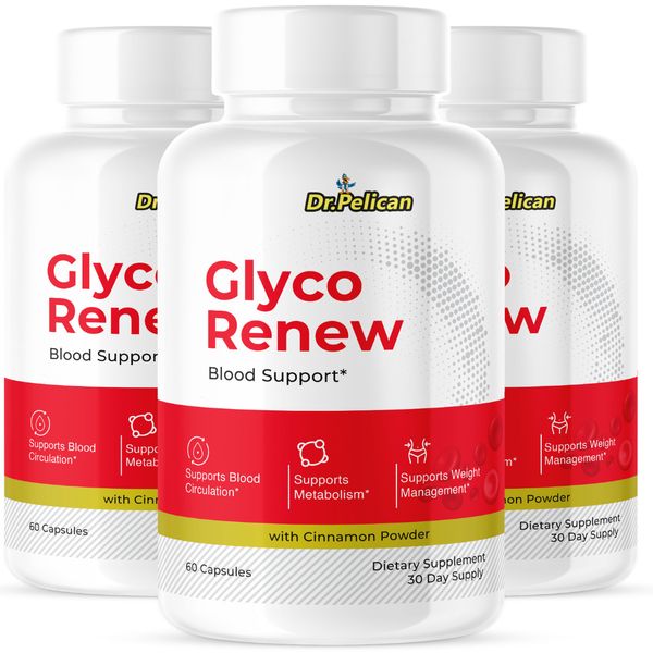 Glyco Renew- Blood Support- 3 Bottles- 180 Capsules