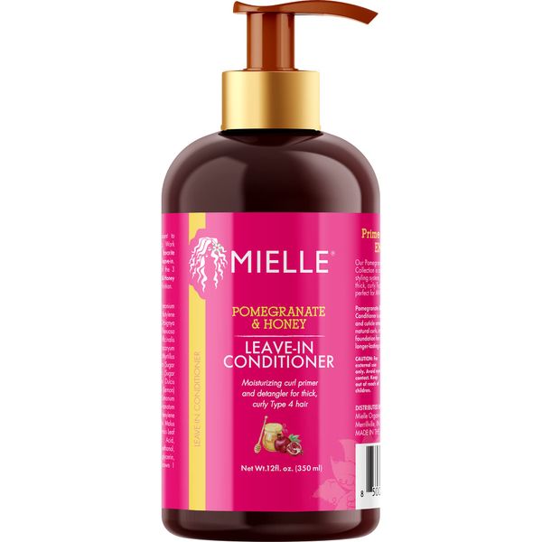 Mielle Organics Pomegranate & Honey Leave-In Conditioner for Type 4 Hair, 12 Ounces