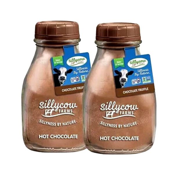 2-pack of Sillycow Farms Hot Chocolate Mix Truffle Flavor. Gluten Free & Non GMO