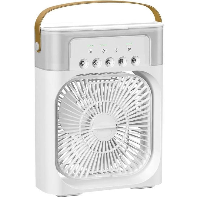 USB Mist Desktop Fan Cool Air White