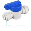 John Guest PPSV040808WP Plastic Push Shut Off Valve, Blue/White, 1/4 in